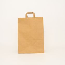 Kundenspezifische Papiertütenbox 26x17x25 CM | PAPIERBEUTELKASTEN BOX| EINFARBIGER FLEXO-DRUCK AUF VORFESTGELEGTEN ZONEN AUF ...