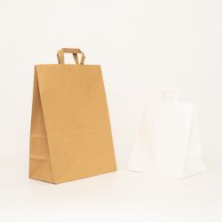 Kundenspezifische Papiertütenbox 26x17x25 CM | PAPIERBEUTELKASTEN BOX| EINFARBIGER FLEXO-DRUCK AUF VORFESTGELEGTEN ZONEN AUF ...