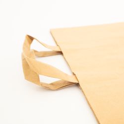 Kundenspezifische Papiertütenbox 26x17x25 CM | PAPIERBEUTELKASTEN BOX| EINFARBIGER FLEXO-DRUCK AUF VORFESTGELEGTEN ZONEN AUF ...