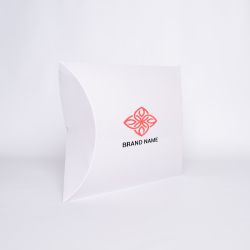 Customized Personalized pillow box Berlingot 55x38x10 CM | PILLOW GIFT BOX | SCREEN PRINTING ON ONE SIDE IN TWO COLOURS