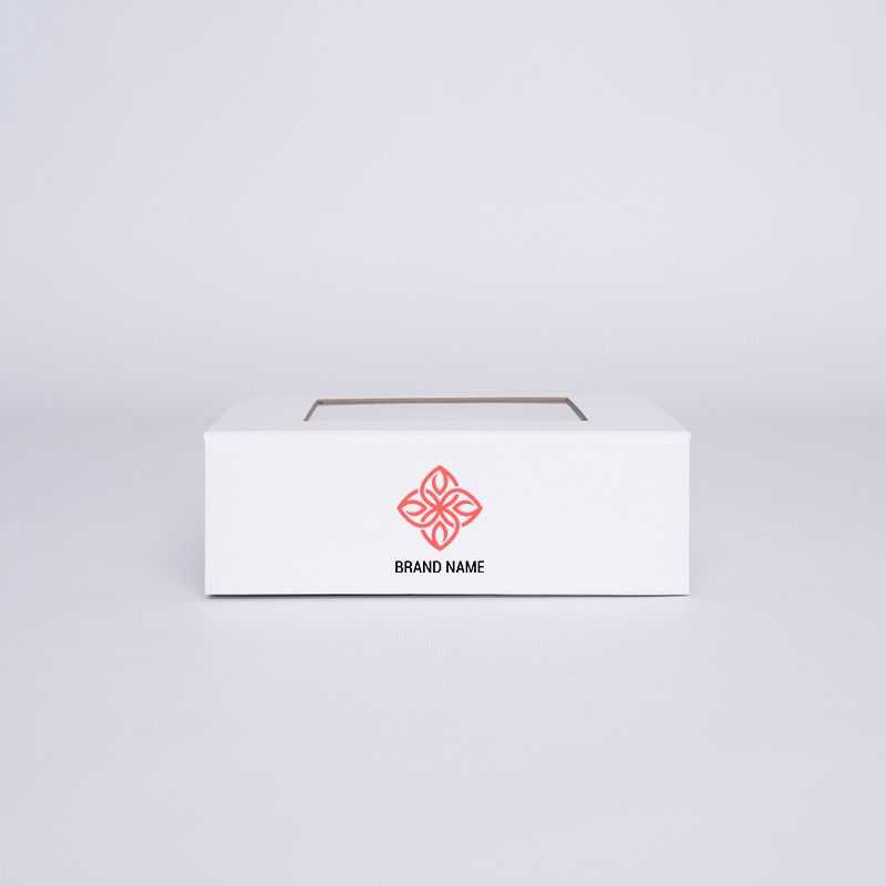 Customized Personalized Magnetic Box Clearbox 15x15x5 CM | CLEARBOX | SCREEN PRINTING ON ONE SIDE IN TWO COLOURS