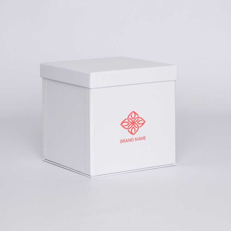 Customized Personalized foldable box Flowerbox 18x18x18 CM | FLOWERBOX | SCREEN PRINTING ON ONE SIDE IN ONE COLOUR