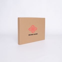 Customized Customizable Kraft Postpack 31,5x22,5x3 CM | POSTPACK | SCREEN PRINTING ON ONE SIDE IN TWO COLOURS