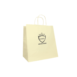 Safari personalisierte Papiertüte 32x20x33 CM | PAPIERTASCHE SAFARI BREITER BODEN | FLEXO-DRUCK IN EINER FARBE AUF BEIDEN SEI...