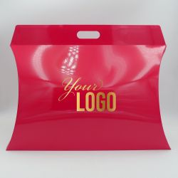 Customized Personalized pillow box Berlingot 55x38x10 CM | PILLOW GIFT BOX| HOT FOIL STAMPING