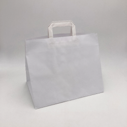 Kundenspezifische Papiertütenbox 26x17x25 CM | PAPIERBEUTELKASTEN BOX| EINFARBIGER FLEXO-DRUCK AUF VORFESTGELEGTEN ZONEN AUF ...