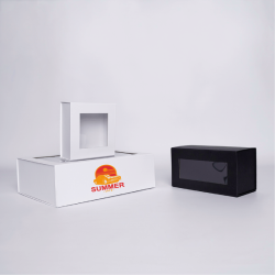 Customized Personalized Magnetic Box Clearbox 33x22x10 CM | CLEARBOX | SCREEN PRINTING ON ONE SIDE IN TWO COLOURS