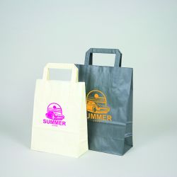 Kundenspezifische Papiertütenbox 26x17x25 CM | PAPIERBEUTELKASTEN BOX| EINFARBIGER FLEXO-DRUCK AUF VORFESTGELEGTEN ZONEN AUF ...
